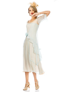 Great Gatsby Party Dress in Nude Mint by Nataya