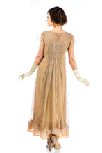 Izabella Victorian Style Dress in Silver Gold by Nataya