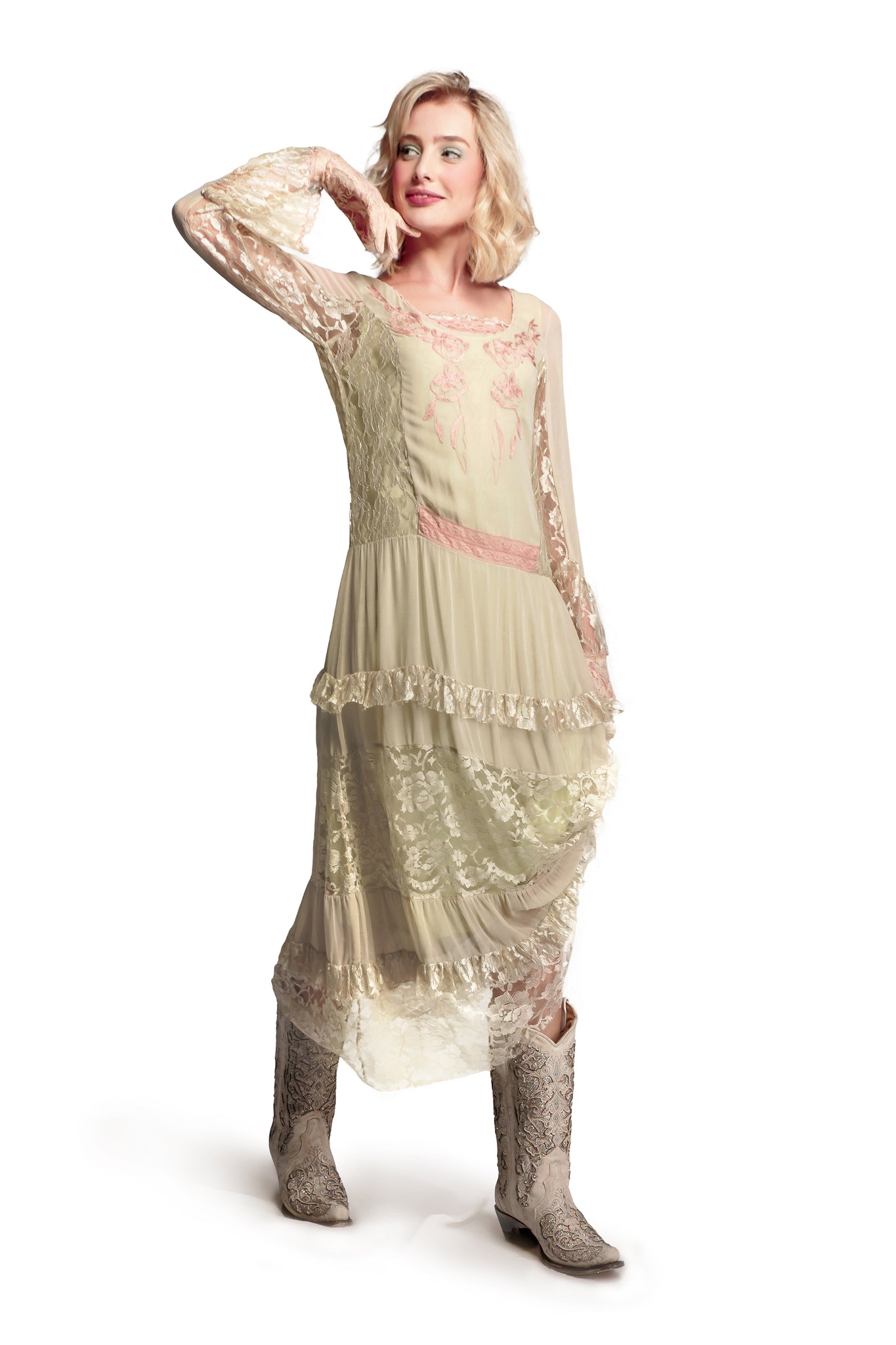 Blossom Creek Ethereal Dress in Sage by Nataya Natayarack Blossom Creek Ethereal Dress in Sage by Nataya Natayarack