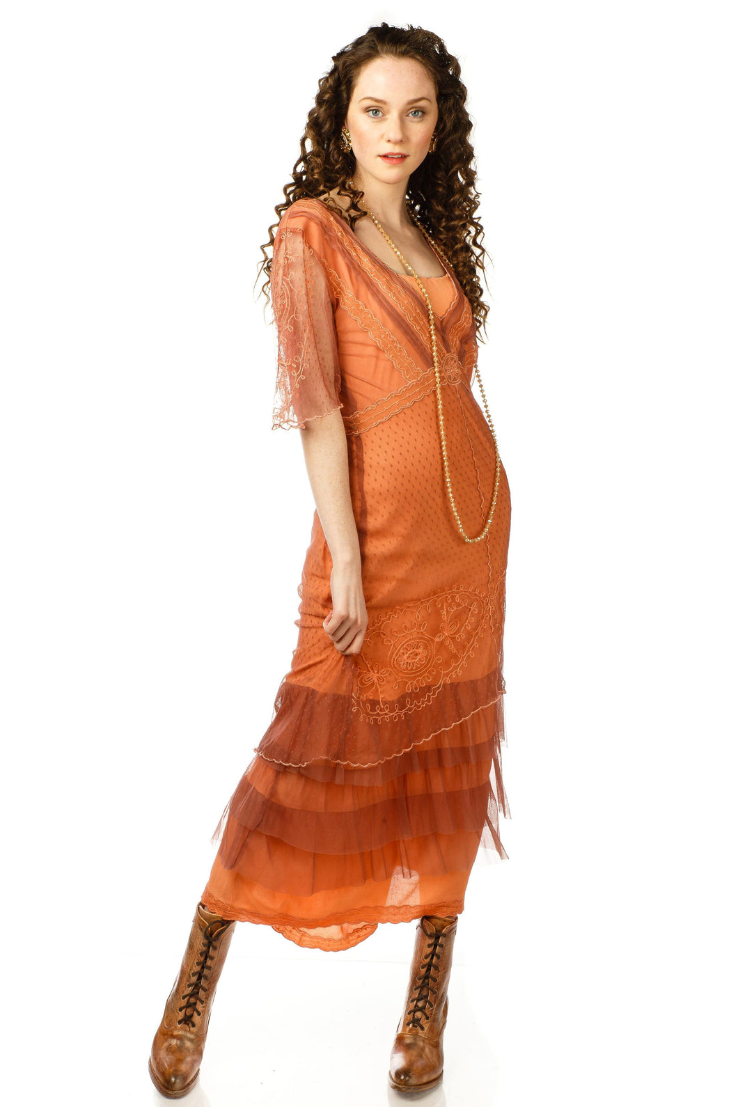 Nataya Sylvia 40827 Dress in Grapefruit Rose
