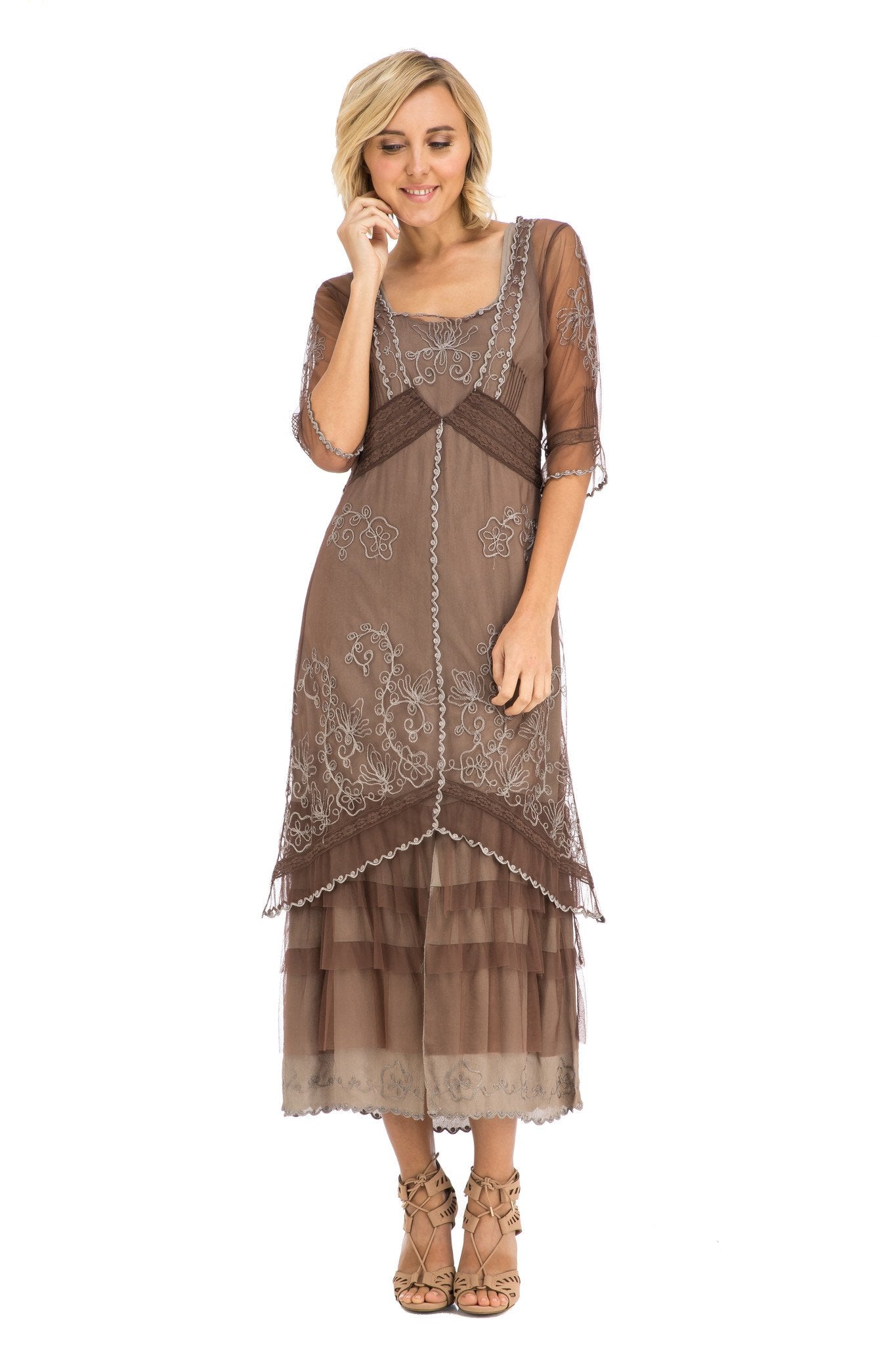 Art Nouveau Nataya Lace 2101 Chocolate Dress – Natayarack