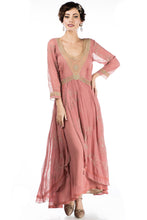 Edith Downton Abbey Inspired Dress in Pink Beige by Nataya